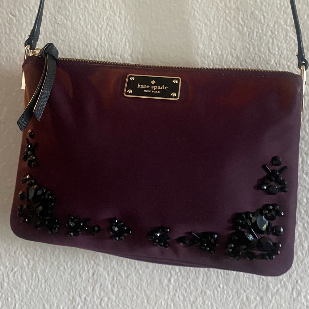 Bejeweled Maroon Kate Spade Crossbody - Excellent Condition
